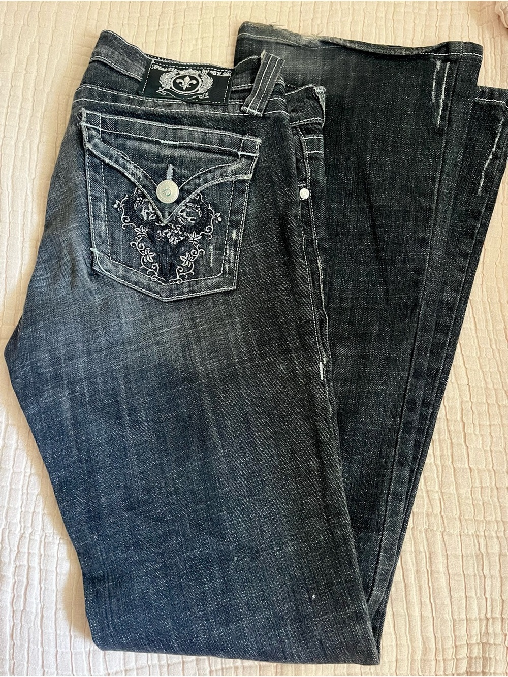 Plastic by Gly Y2K low rise Black Wash Bootcut Jeans